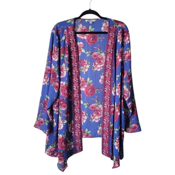 The Pioneer Women Floral Sharkbite Open Front Duster - Picture 1 of 8